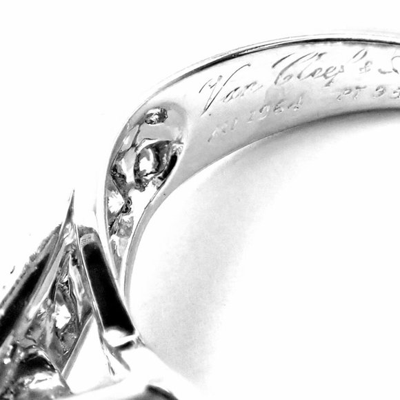 Authentic! Van Cleef & Arpels Platinum 1.88ct VVS1 E Diamond Engagement Ring GIA - Picture 6 of 9